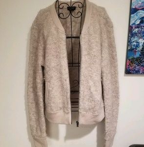 Club Monaco Italian Wool Zip Up Jacket